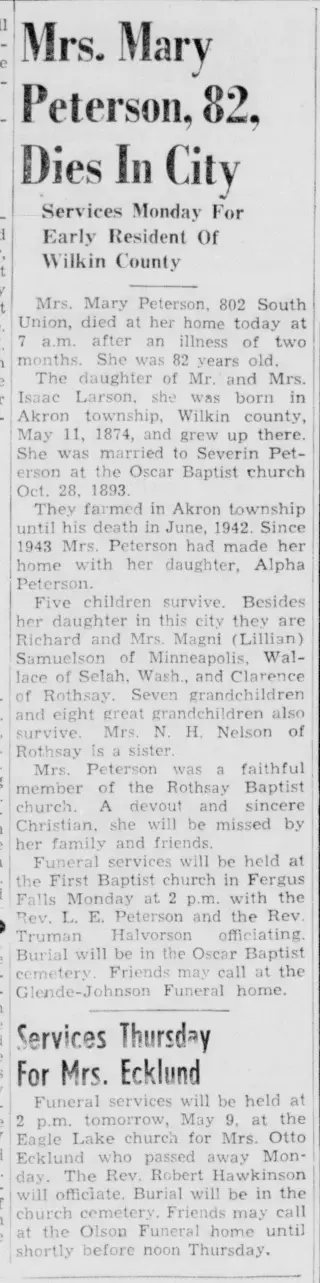 other Newspaper clipping from May 8, 1957 5747520