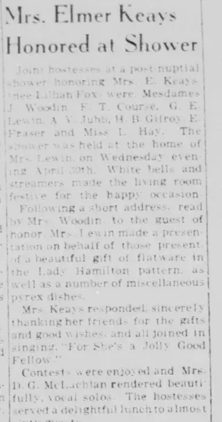Marriage Newspaper clipping from May 8, 1947 5748746