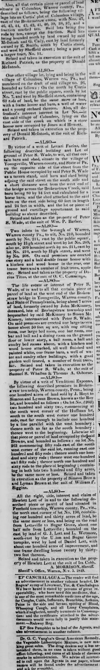 other Newspaper clipping from Nov 20, 1849 5749037