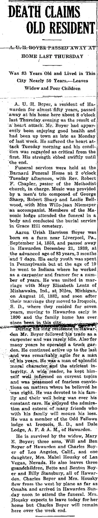 other Newspaper clipping from Dec 28, 1939 5749692