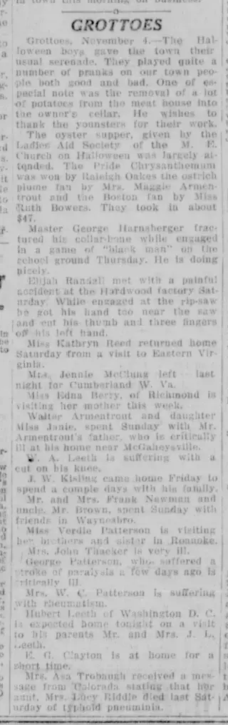 other Newspaper clipping from Nov 5, 1913 5750494