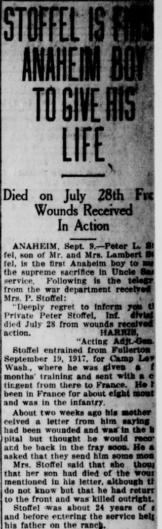 other Newspaper clipping from Sep 9, 1918 5750577
