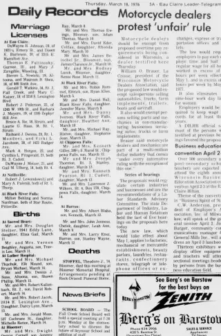 other Newspaper clipping from Mar 18, 1976 5750734