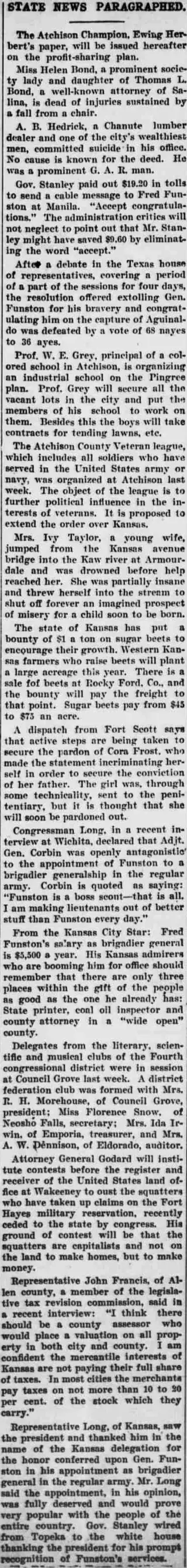 Crime Newspaper clipping from Apr 13, 1901 5750841