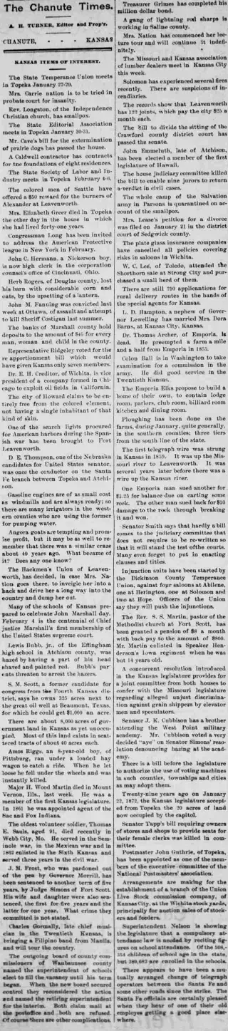 other Newspaper clipping from Feb 1, 1901 5750862