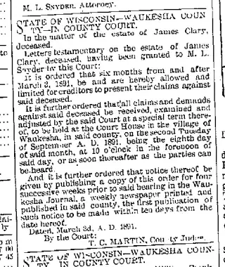 other Newspaper clipping from Apr 25, 1891 5751152