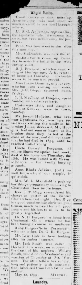 other Newspaper clipping from May 24, 1899 5751226