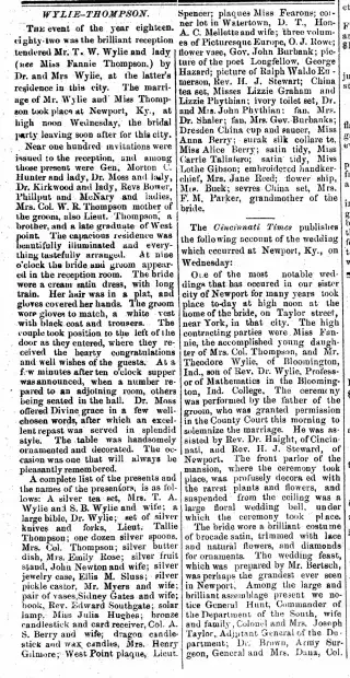Marriage Newspaper clipping from Jul 1, 1882 5751733