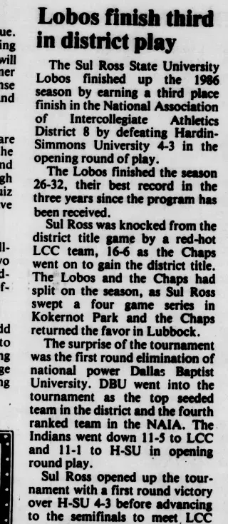 other Newspaper clipping from May 15, 1986 5751759
