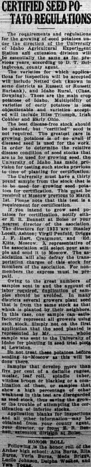 other Newspaper clipping from Mar 2, 1933 5752224
