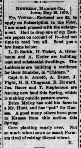 other Newspaper clipping from May 19, 1870 5753064
