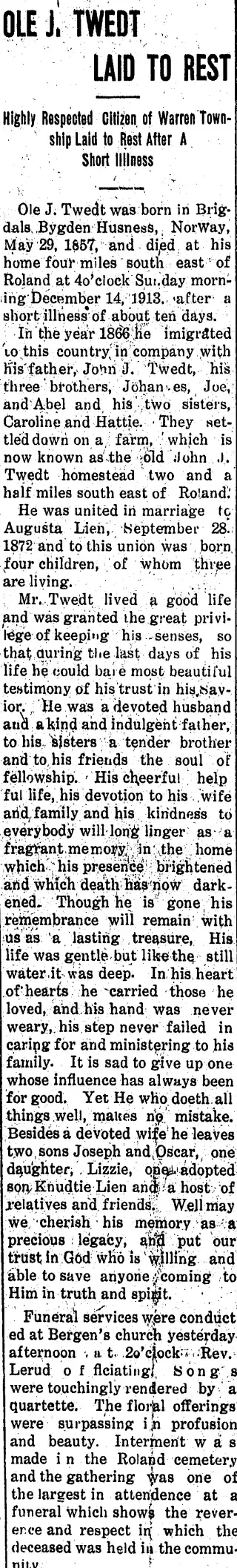 other Newspaper clipping from Dec 18, 1913 5753176