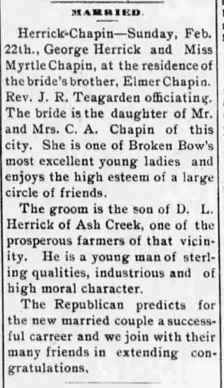 Marriage Newspaper clipping from Feb 16, 1905 5754670