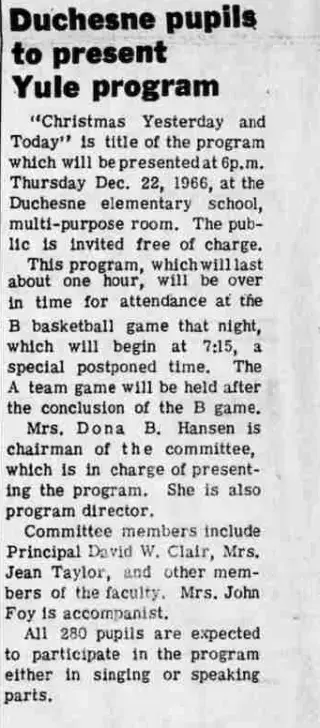 Entertainment Newspaper clipping from Dec 15, 1966 5755075