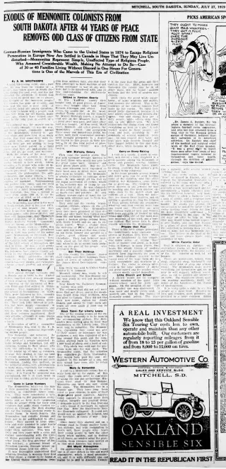 other Newspaper clipping from Jul 27, 1919 5755834