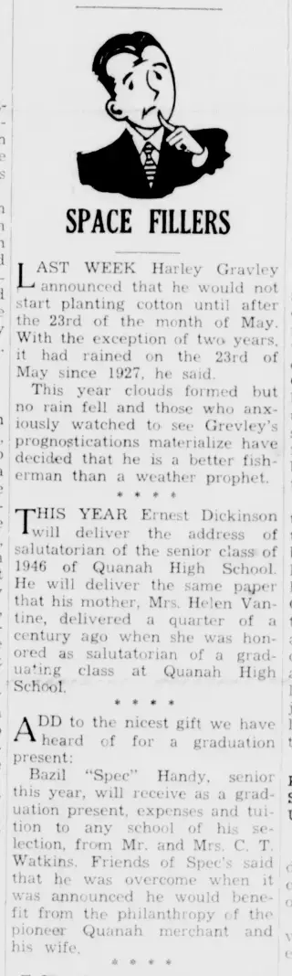 other Newspaper clipping from May 30, 1946 5755940