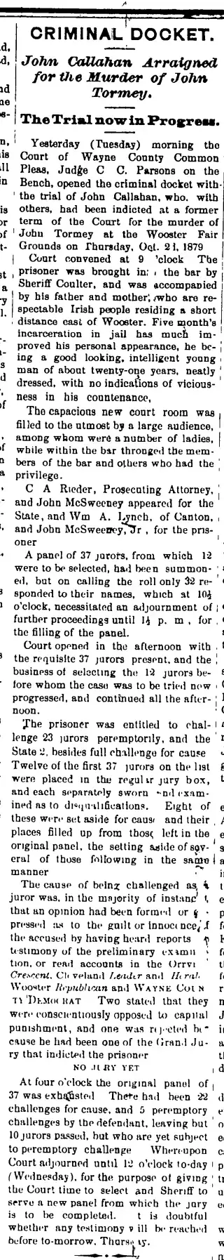 Crime Newspaper clipping from Mar 17, 1880 5756748