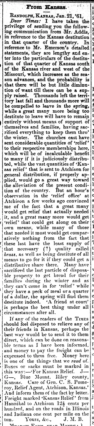 other Newspaper clipping from Feb 21, 1861 5757420