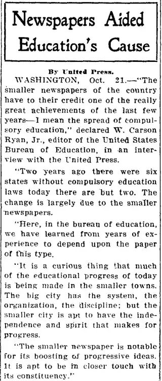 other Newspaper clipping from Oct 22, 1915 5757447