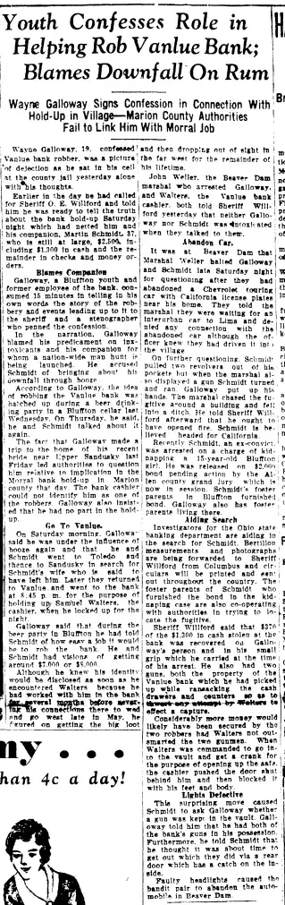 Crime Newspaper clipping from Jul 14, 1931 5757860