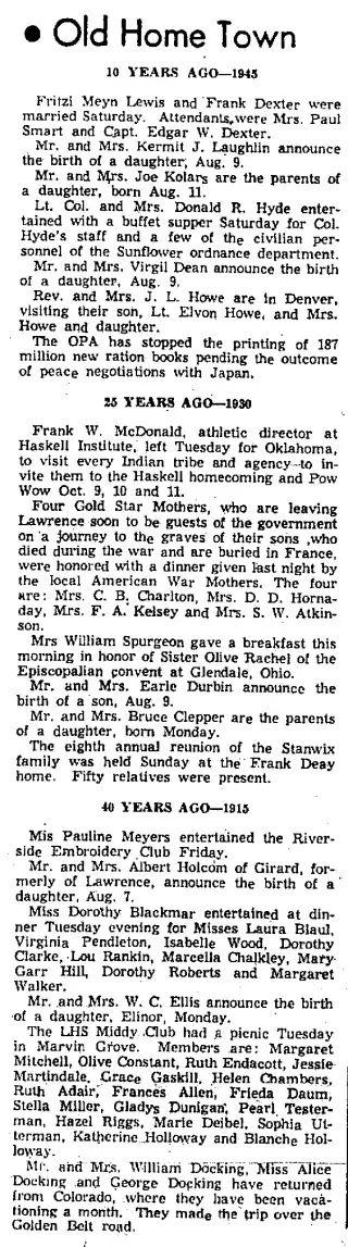 other Newspaper clipping from Aug 13, 1955 5758083