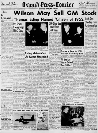 other Newspaper clipping from Jan 22, 1953 5758101