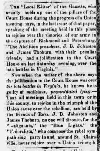 other Newspaper clipping from Apr 20, 1865 5758279