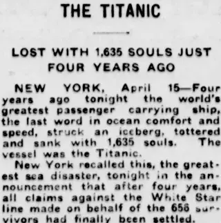 General news Newspaper clipping from Apr 16, 1916 5758428