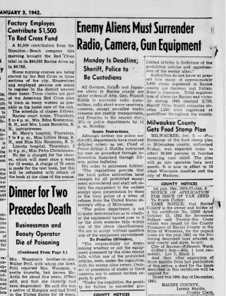 other Newspaper clipping from Jan 3, 1942 5758836