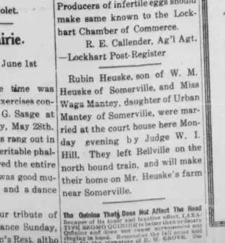 Marriage Newspaper clipping from Jun 3, 1921 5759041