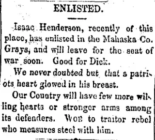 other Newspaper clipping from May 4, 1861 5759670