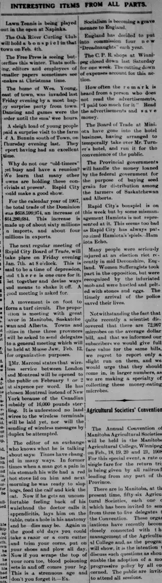 other Newspaper clipping from Jan 30, 1908 5760008