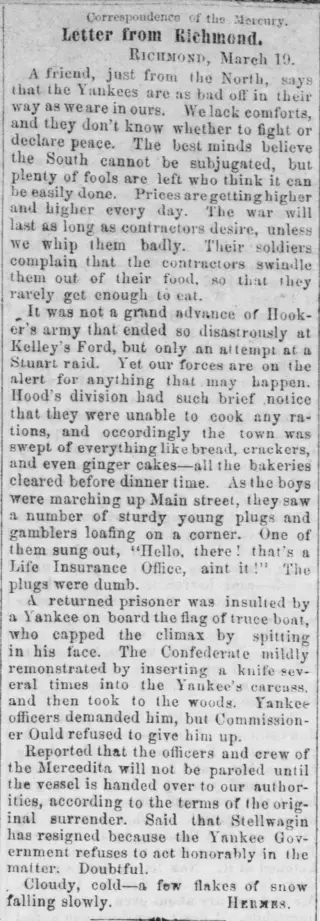 other Newspaper clipping from Mar 31, 1863 5760053