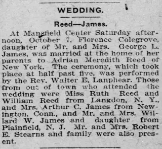 Marriage Newspaper clipping from Oct 10, 1911 5760678