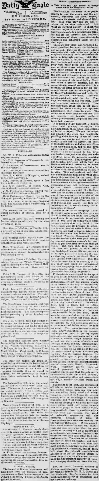 other Newspaper clipping from Nov 24, 1889 5761574
