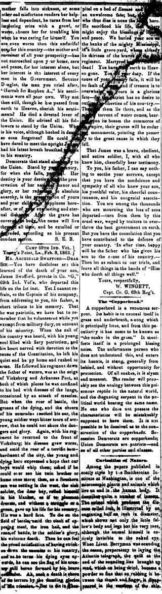other Newspaper clipping from Mar 25, 1863 5761945