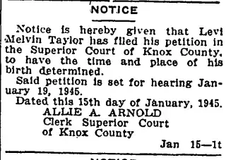 Birth Newspaper clipping from Jan 15, 1945 5762235