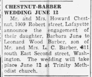 Marriage Newspaper clipping from Apr 16, 1948 5765156