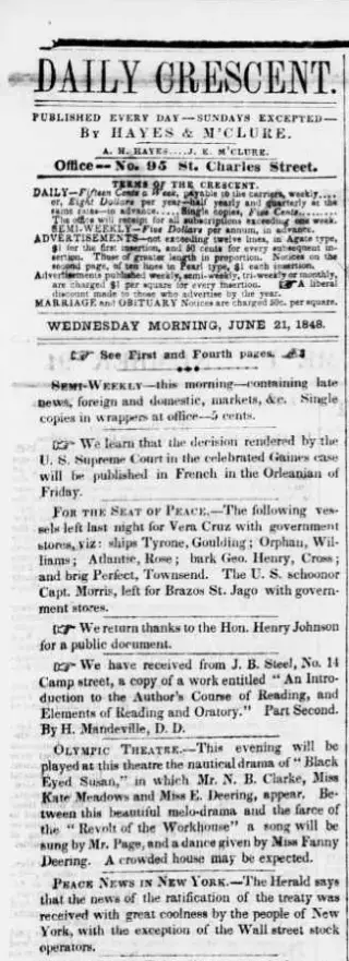 other Newspaper clipping from Jun 21, 1848 5765548