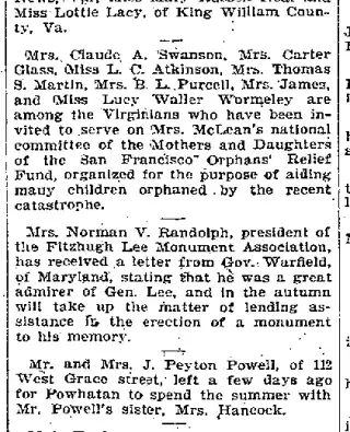 General news Newspaper clipping from Jul 1, 1906 5765829