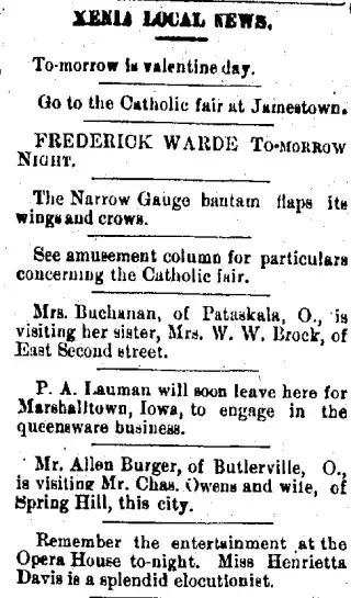 other Newspaper clipping from Feb 13, 1884 5766061