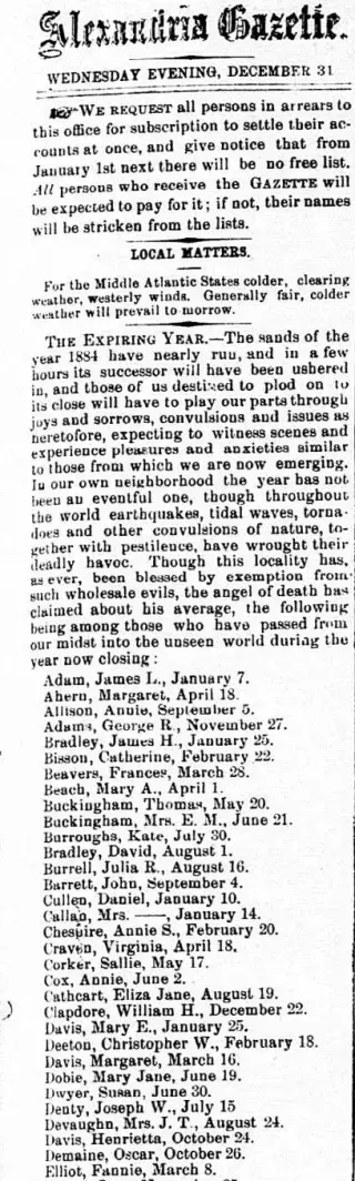 other Newspaper clipping from Dec 31, 1884 5766298