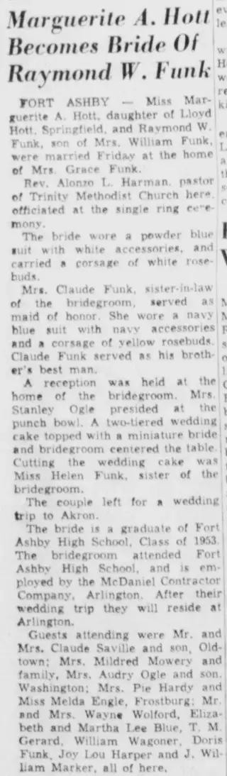 Marriage Newspaper clipping from Jul 5, 1953 5766420