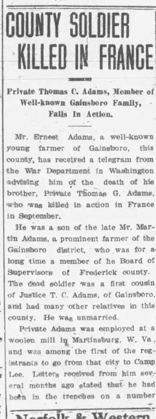 other Newspaper clipping from Nov 7, 1918 5767331