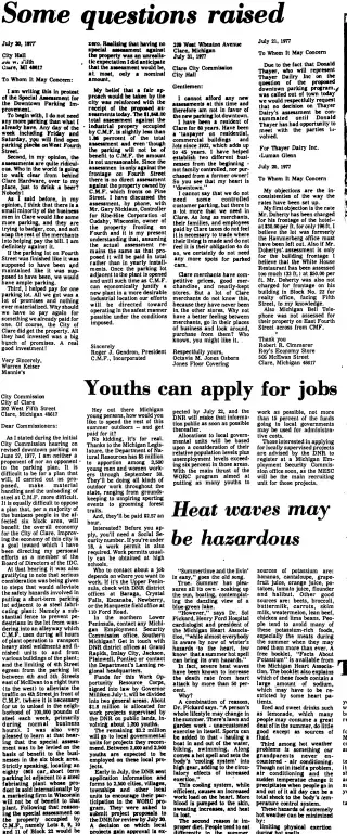 other Newspaper clipping from Jul 27, 1977 5767706