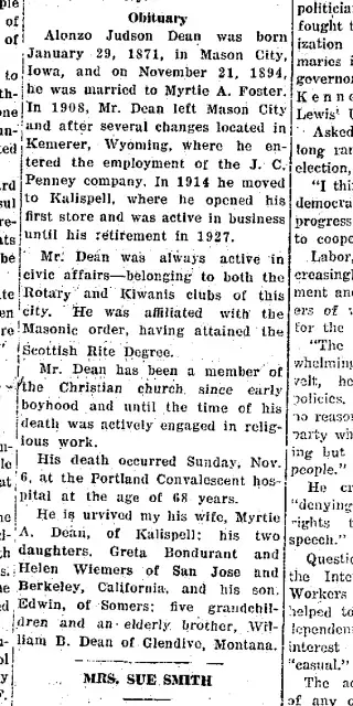 other Newspaper clipping from Nov 12, 1938 5769394