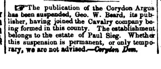 Business Newspaper clipping from Jul 30, 1861 5769572