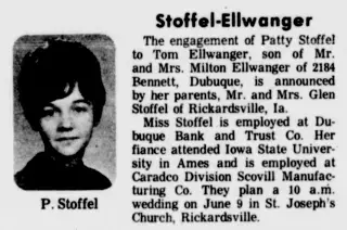 Marriage Newspaper clipping from Apr 10, 1973 5769782