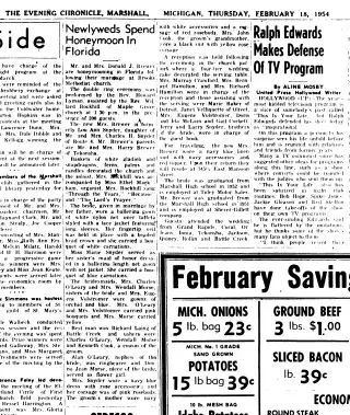 other Newspaper clipping from Feb 18, 1954 5770130