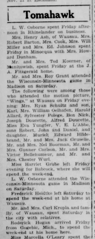 other Newspaper clipping from Nov 25, 1928 5770334